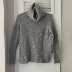 Aritzia Babaton Light Grey Wool Turtleneck Sweater